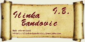 Ilinka Bandović vizit kartica